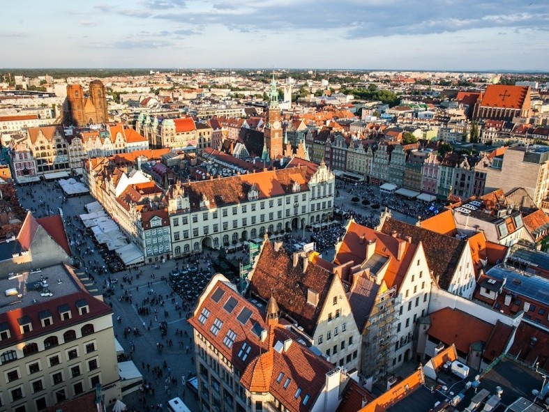 Widok na Rynek Główny we Wrocławiu