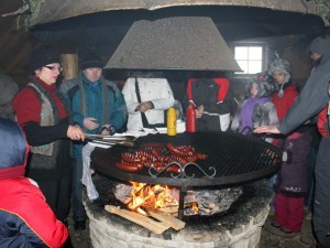 Kulig z kiełbaskami