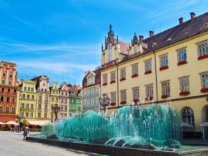 Fontanna na wrocławskim rynku